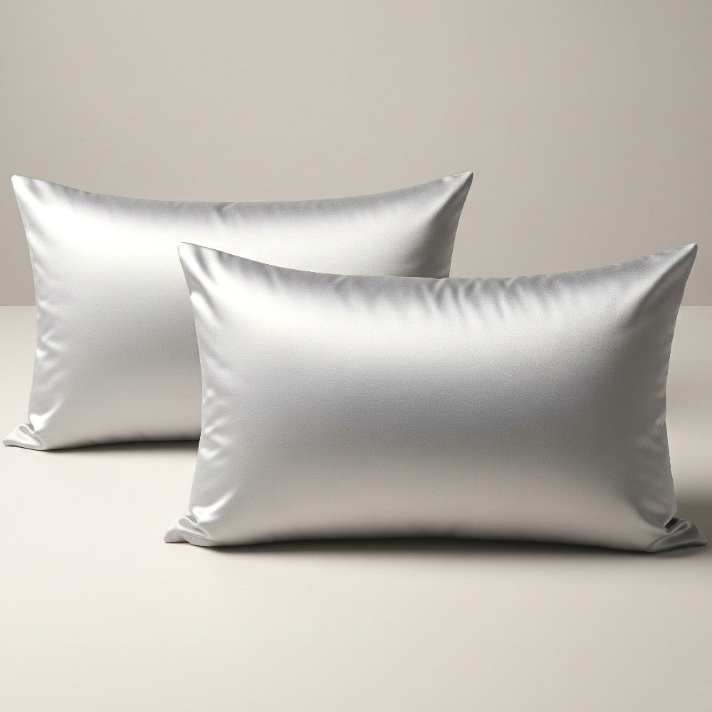 2 Pack Mulberry Silk Pillowcase 19 Momme Silk Pillow Covers for Hair & Skin - Standard Size