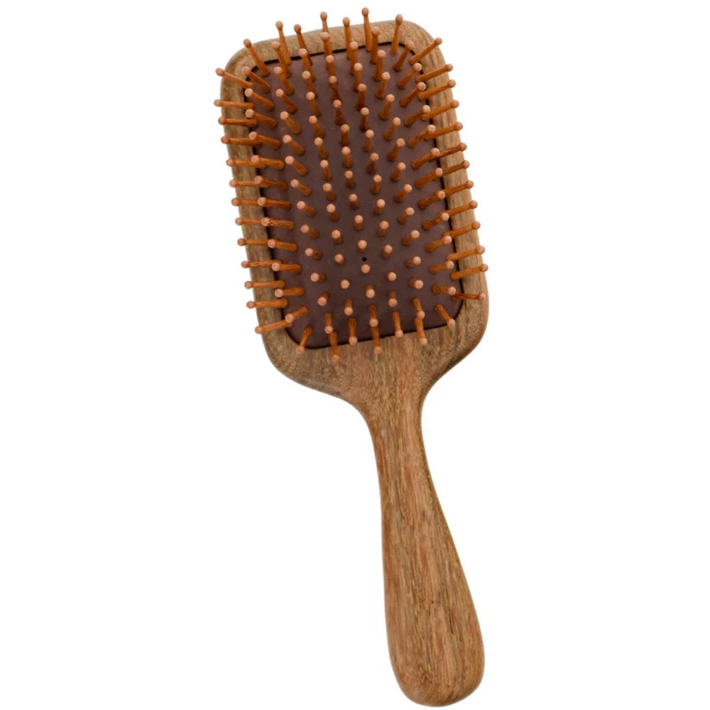 Natural Sandalwood Detangling Hair Brush Handcrafted Wooden Bristle Detangler Hairbrush
