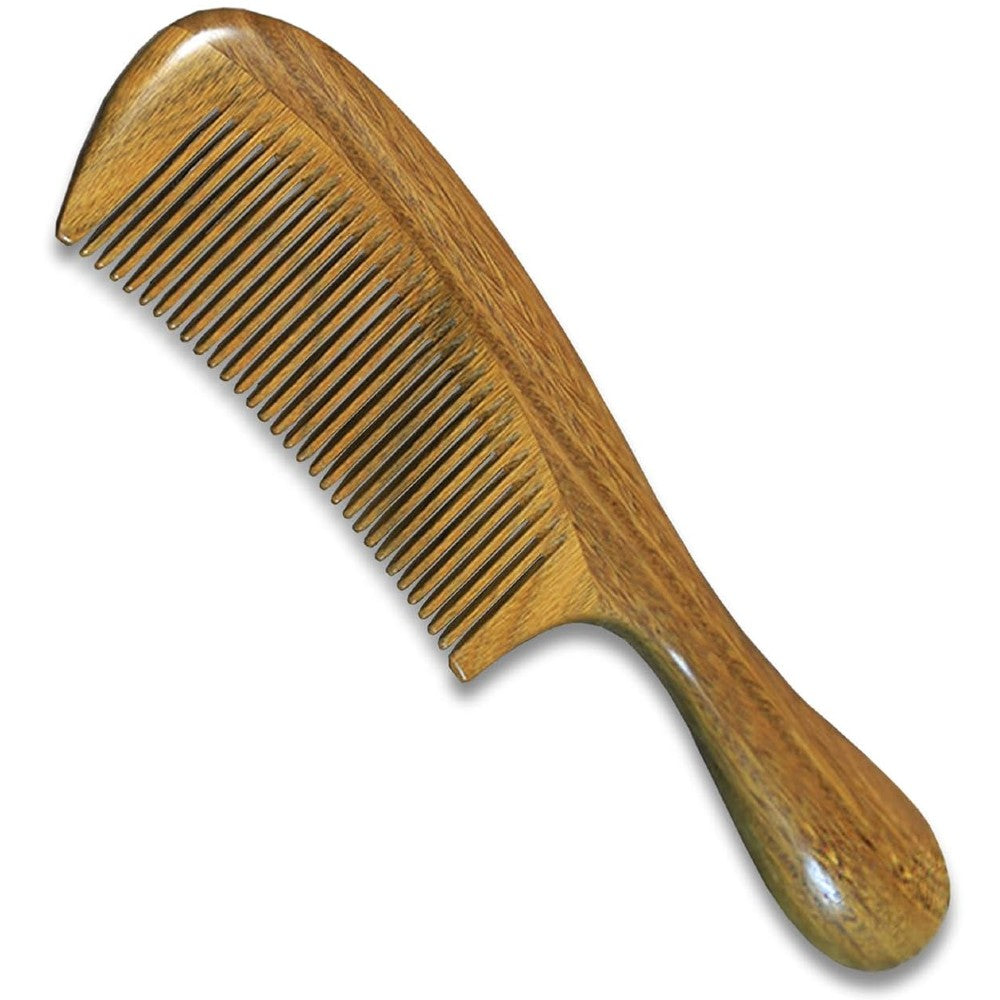 Sandalwood Hair Comb Handmade Fine Tooth Natural Wooden Detangling Comb