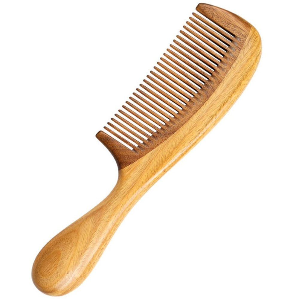 Sandalwood Hair Comb Handmade Fine Tooth Natural Wooden Detangling Comb