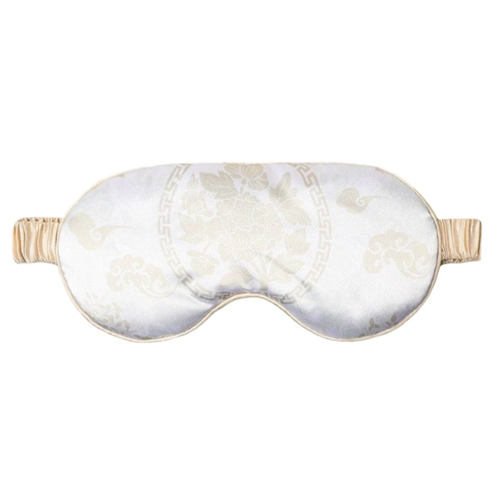 Printed Silk Eye Mask Pure Mulberry for Sleep and Travel Soft Gentle Stylish