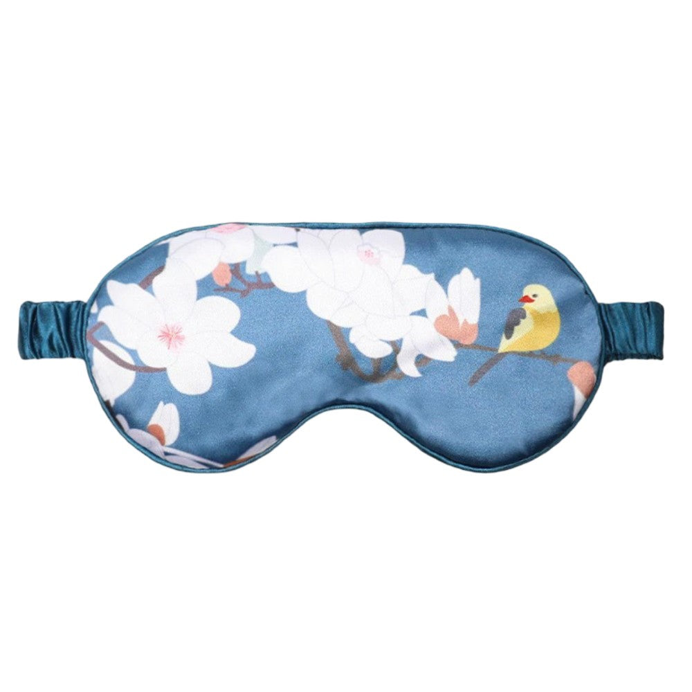Printed Silk Eye Mask Pure Mulberry for Sleep and Travel Soft Gentle Stylish