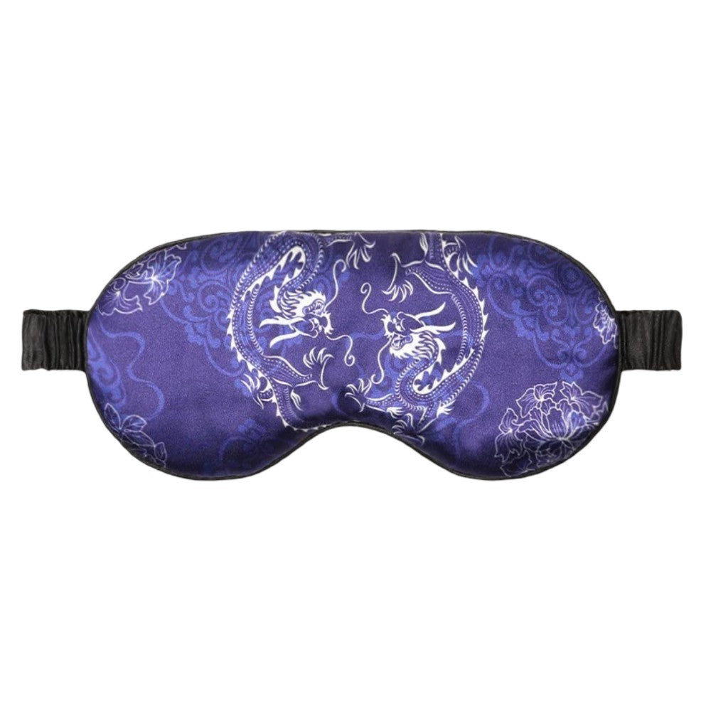 Printed Silk Eye Mask Pure Mulberry for Sleep and Travel Soft Gentle Stylish