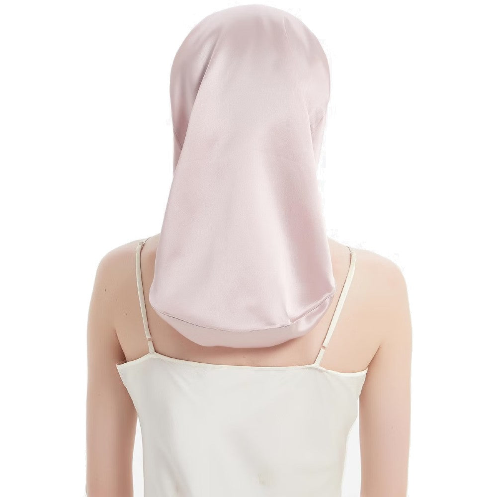 100% Mulberry Silk Bonnet for Long Hair Sleep Cap Natural Silk Bonnet with Elastic Band