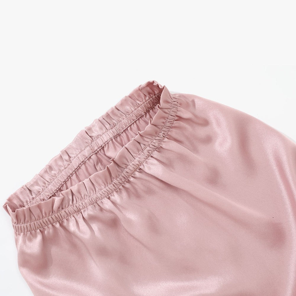 100% Mulberry Silk Bonnet for Long Hair Sleep Cap Natural Silk Bonnet with Elastic Band