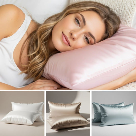 2 Pack Mulberry Silk Pillowcase 19 Momme Silk Pillow Covers for Hair & Skin - Standard Size