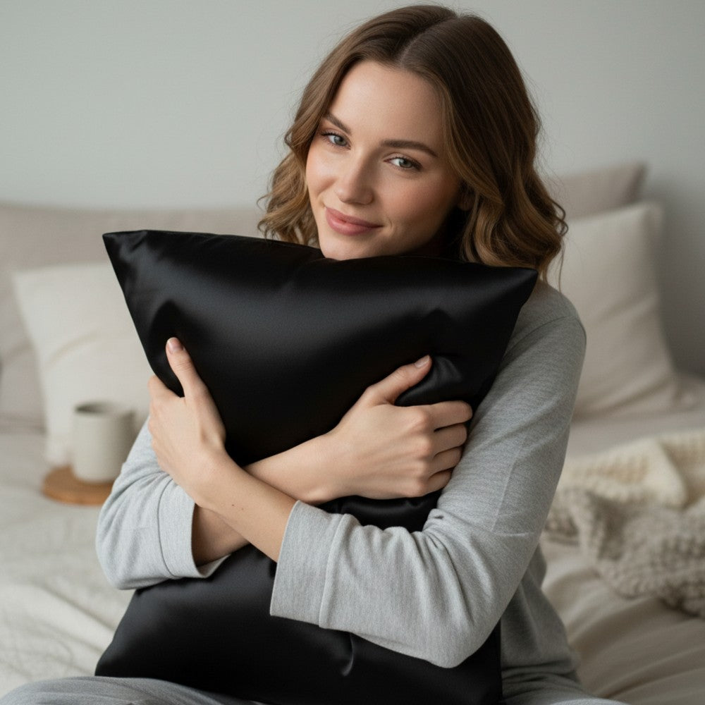100% Mulberry Silk Pillowcase for Hair and Skin Soft Smooth Natural Silk Cover with Envelope Closure