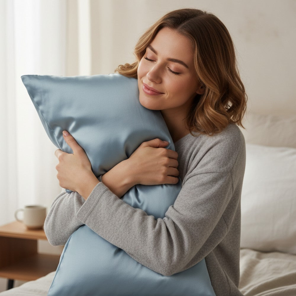 100% Mulberry Silk Pillowcase for Hair and Skin Soft Smooth Natural Silk Cover with Envelope Closure
