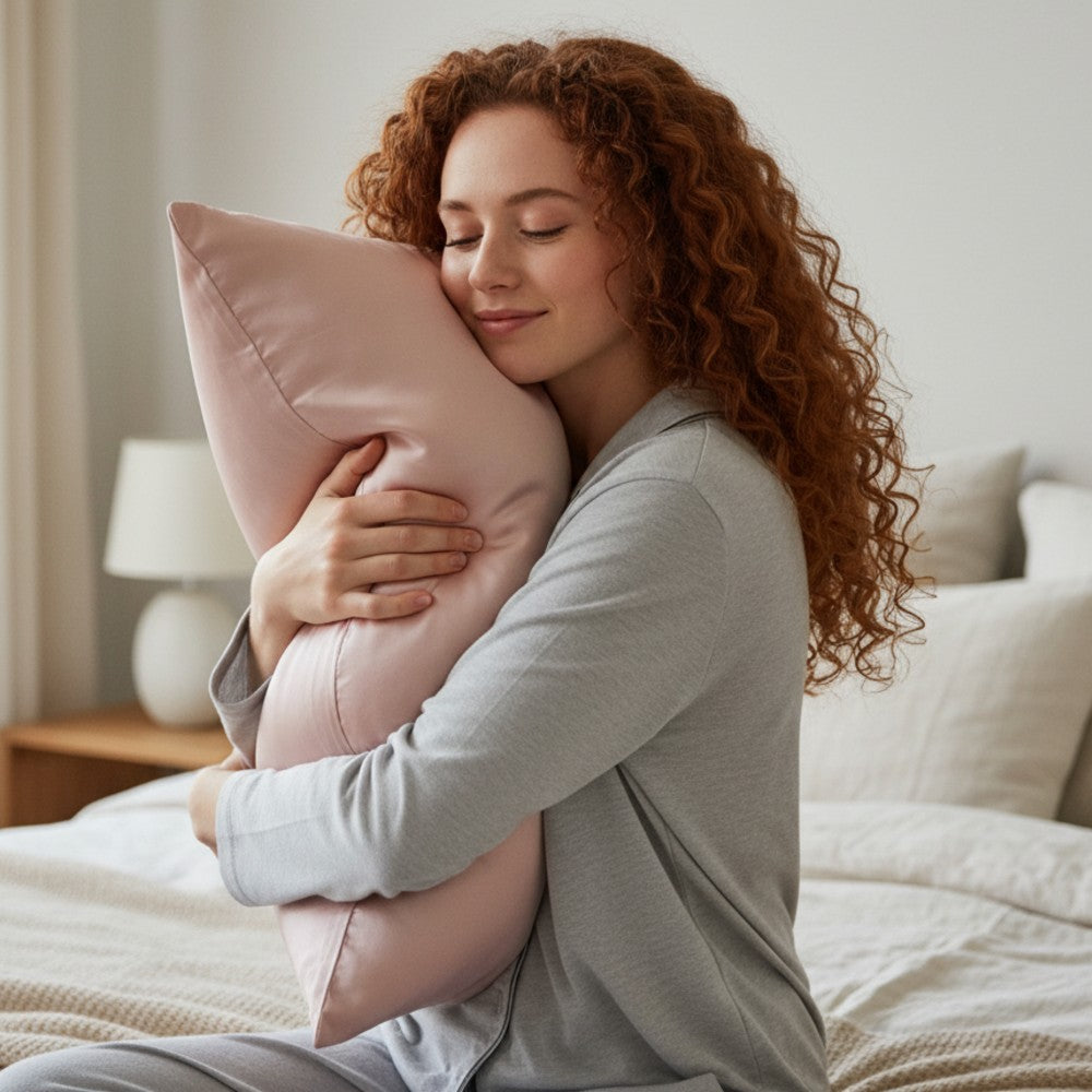 100% Mulberry Silk Pillowcase for Hair and Skin Soft Smooth Natural Silk Cover with Envelope Closure