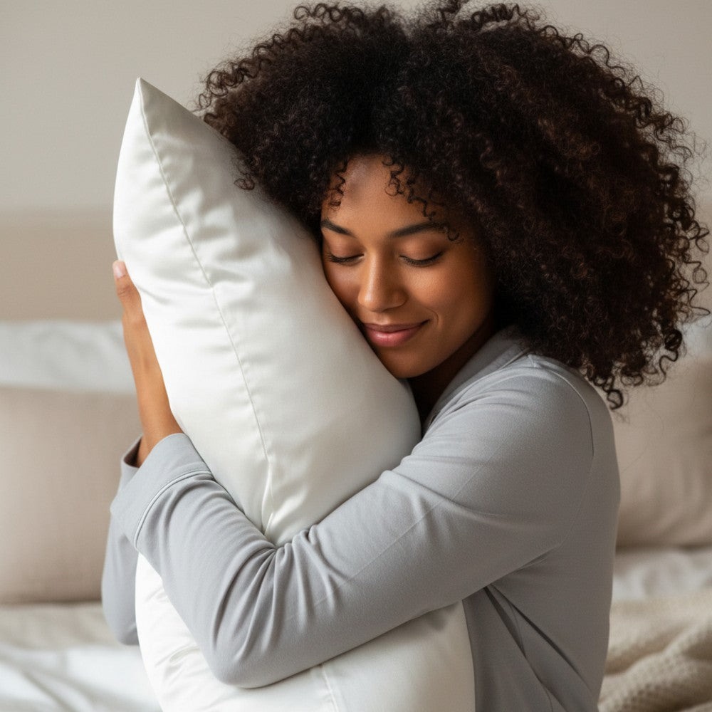 100% Mulberry Silk Pillowcase for Hair and Skin Soft Smooth Natural Silk Cover with Envelope Closure