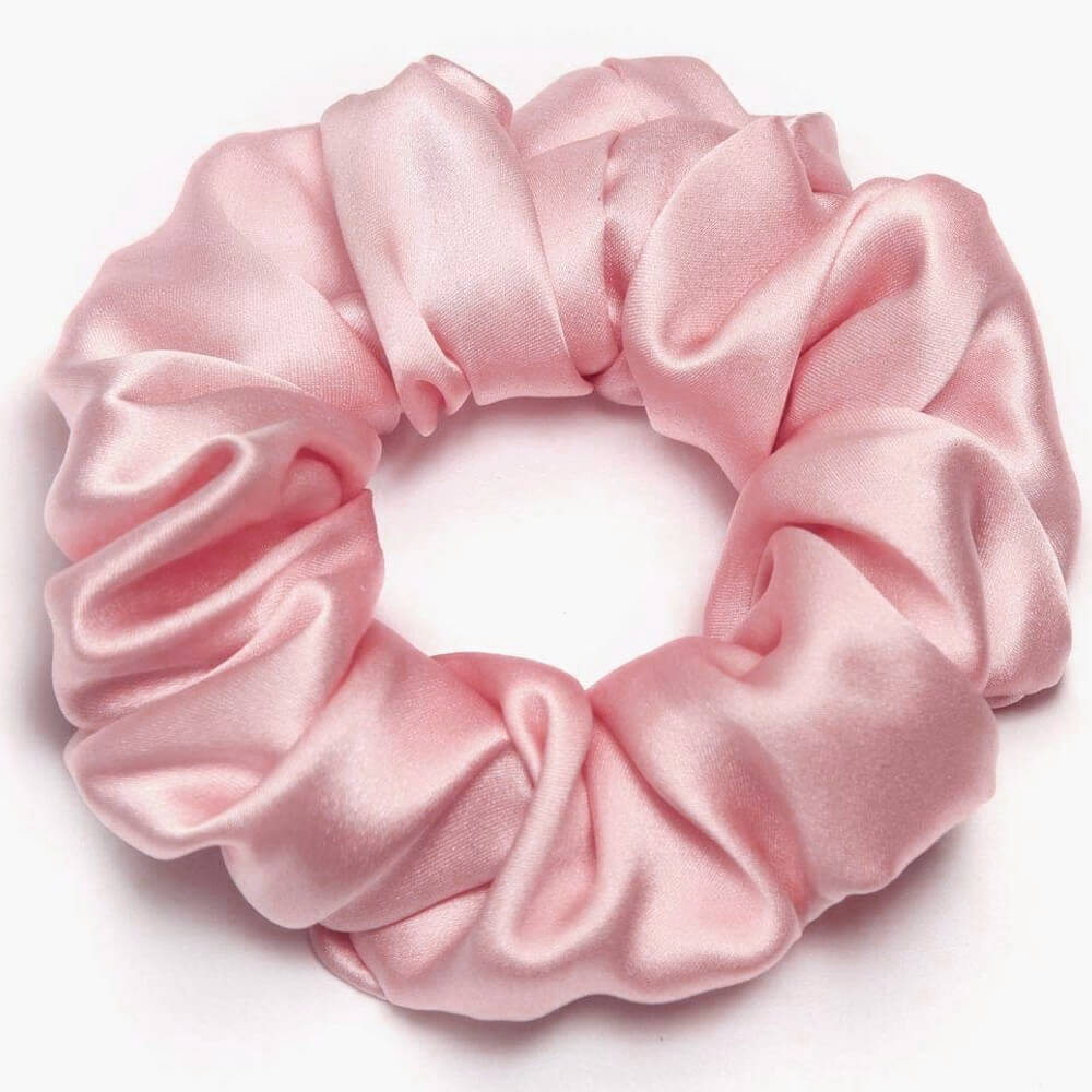 Silk Hair Scrunchies 100% Pure Mulberry Elastic Hair Band Ties Hair Care Ponytail Holder No Damage - 3 Pack
