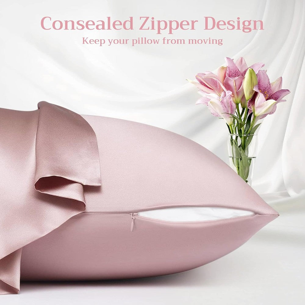 100% Mulberry Silk Pillowcase for Hair and Skin 22 Momme 6A Grade Silk Case with Hidden Zipper