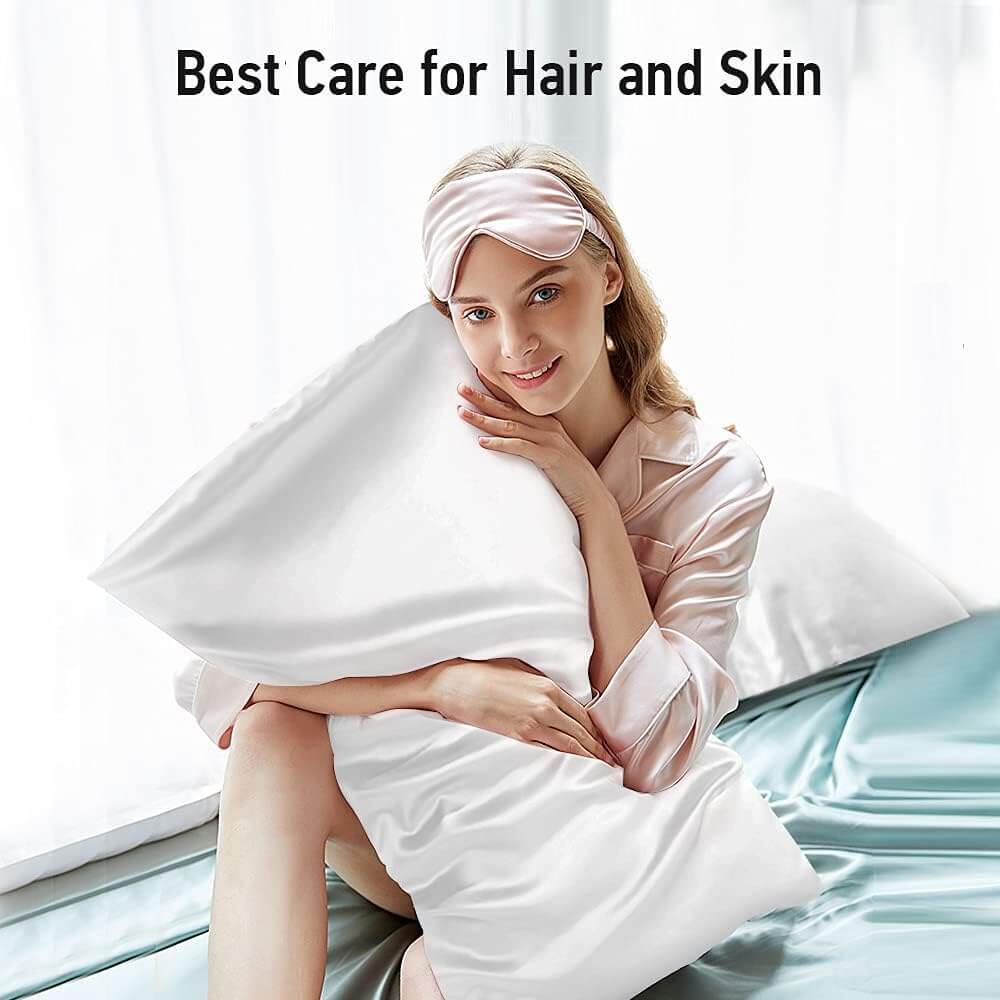 100% Mulberry Silk Pillowcase for Hair and Skin 22 Momme 6A Grade Silk Case with Hidden Zipper