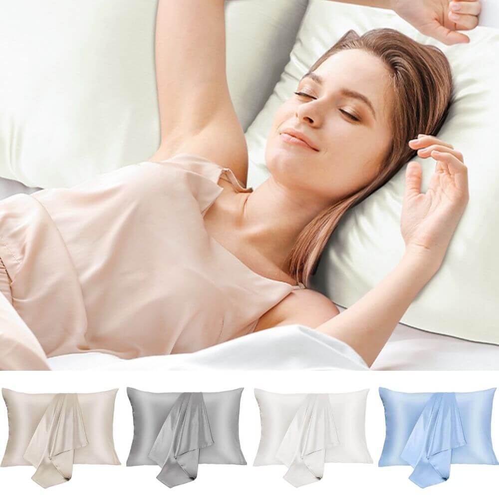 100% Mulberry Silk Pillowcase for Hair and Skin 22 Momme 6A Grade Silk Case with Hidden Zipper