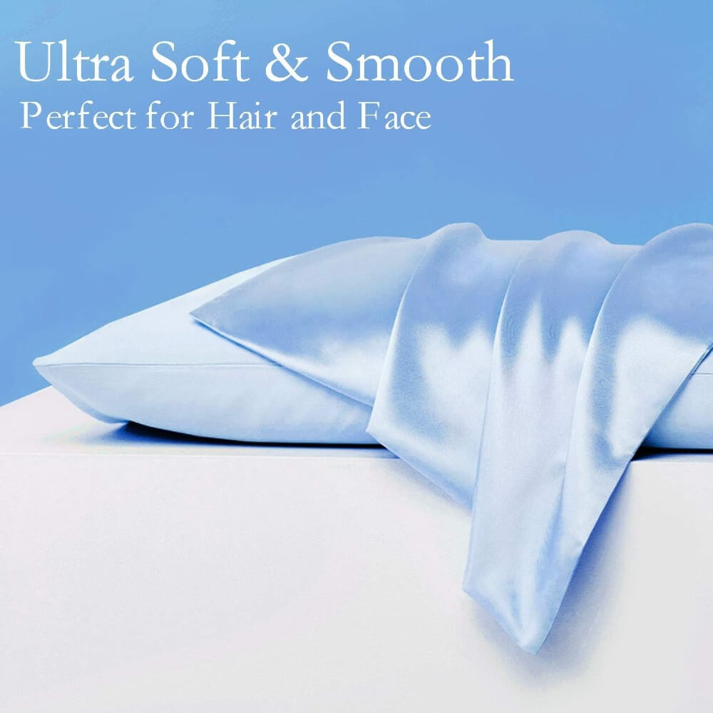 Twin Pack 100% Mulberry Silk Pillowcase for Hair and Skin Queen Size with Hidden Zipper