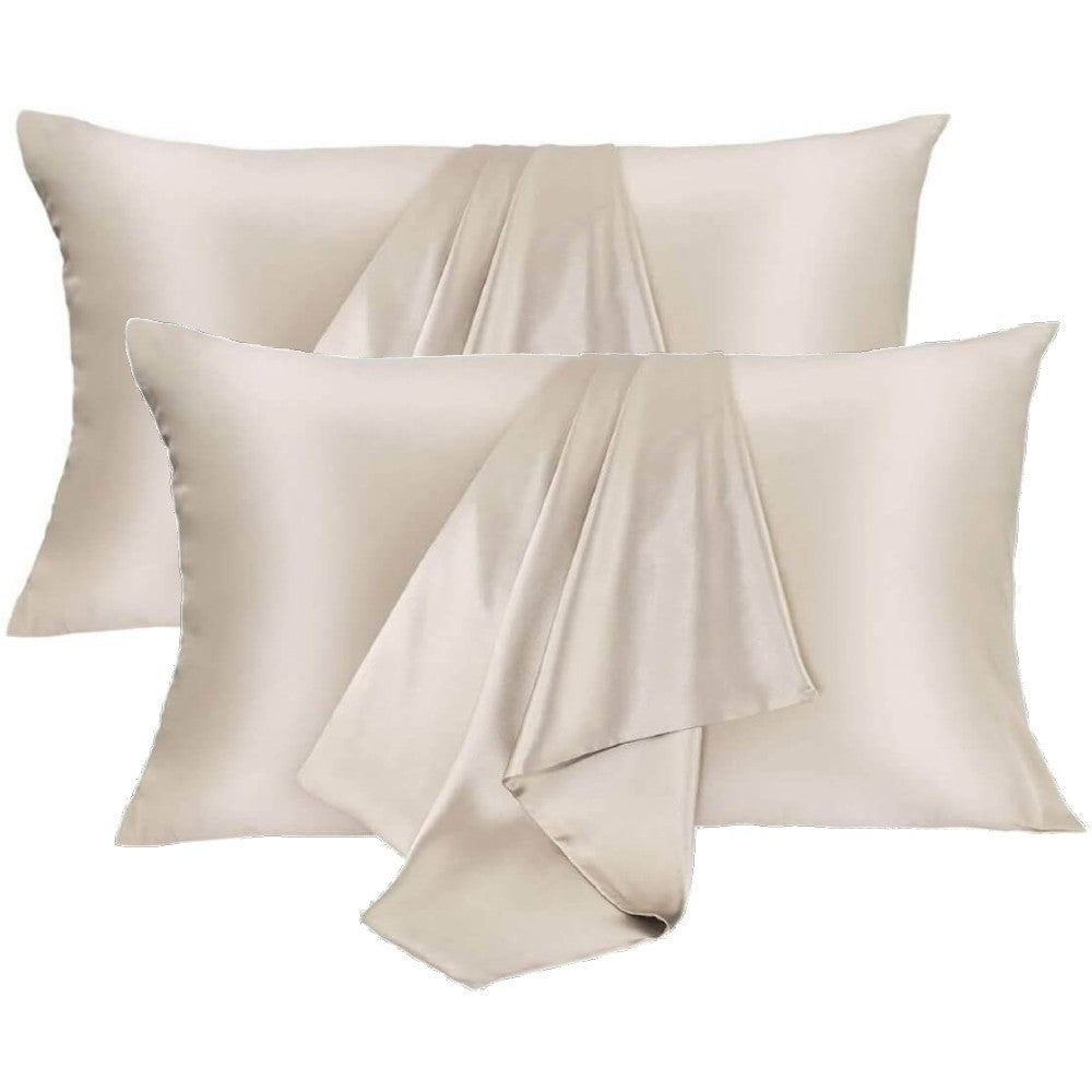 Twin Pack 100% Mulberry Silk Pillowcase for Hair and Skin Queen Size with Hidden Zipper