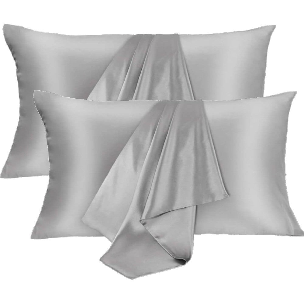 Twin Pack 100% Mulberry Silk Pillowcase for Hair and Skin Queen Size with Hidden Zipper