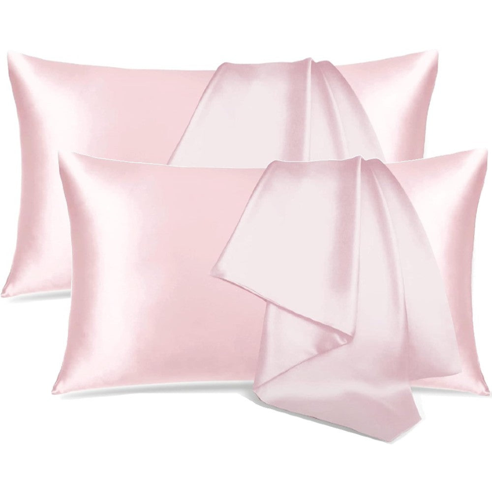 Twin Pack 100% Mulberry Silk Pillowcase for Hair and Skin Queen Size with Hidden Zipper