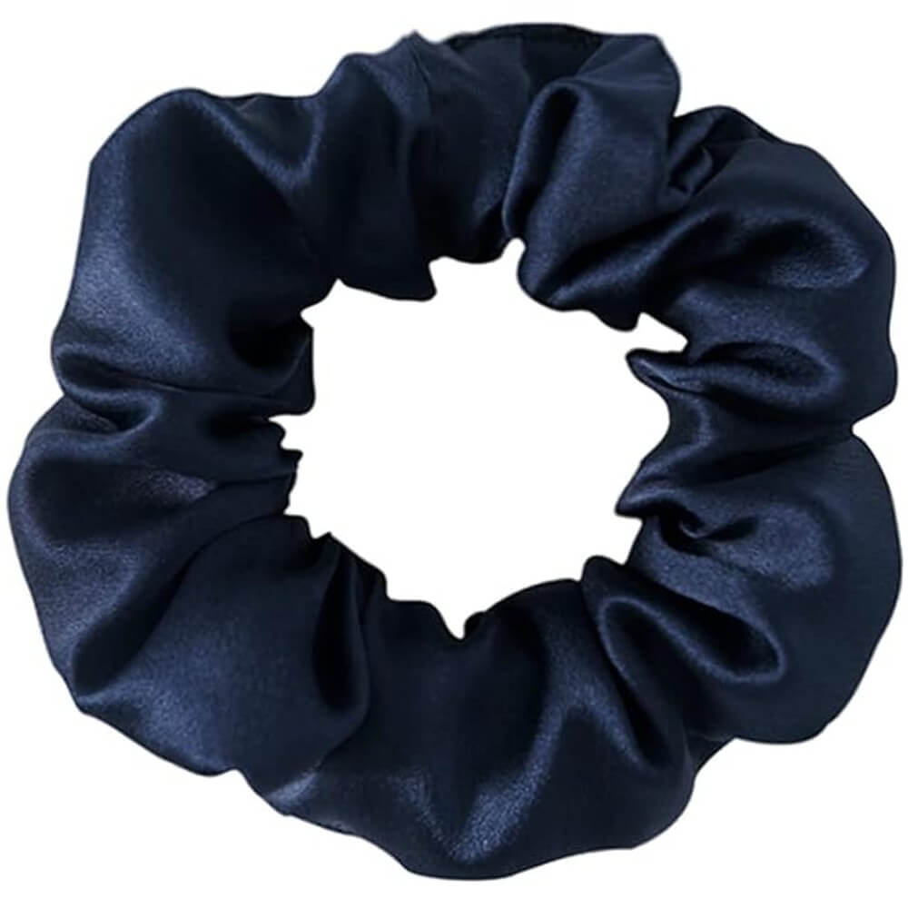 3 Pack Mulberry Silk Scrunchies Hair Ties Elastics Hair Band Ponytail Holder Bobble for Frizz Breakage Curly Hair