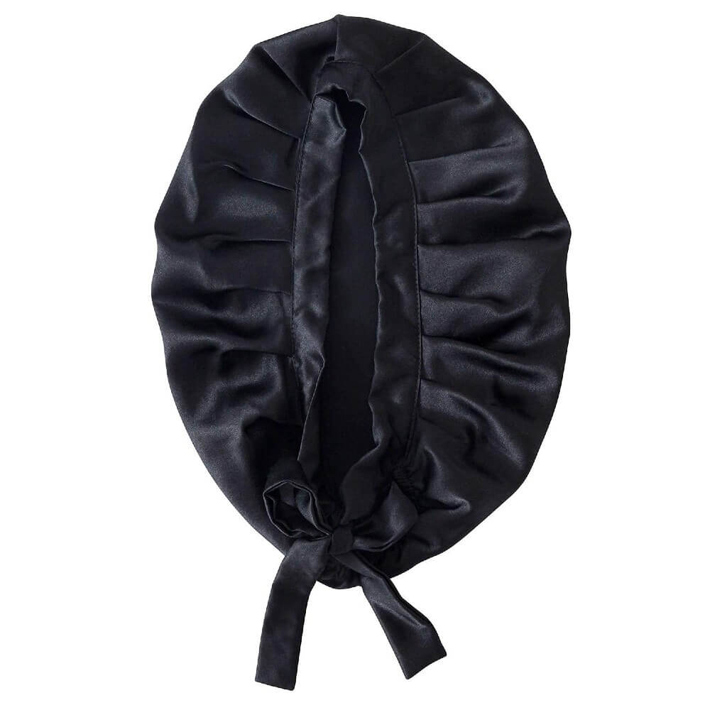 100% Mulberry Silk Sleep Cap for Women Hair Care Natural Silk Night Bonnet 19 Momme with Adjustable Ribbons