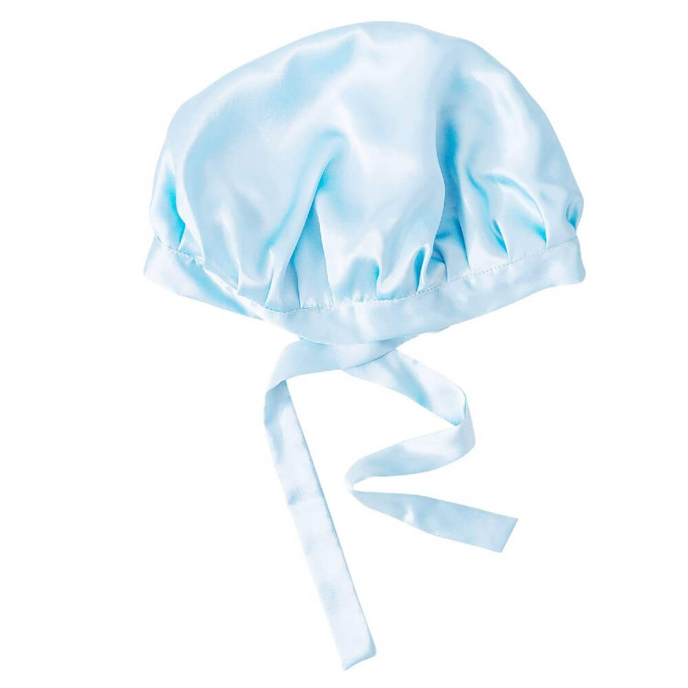 100% Mulberry Silk Sleep Cap for Women Hair Care Natural Silk Night Bonnet 19 Momme with Adjustable Ribbons