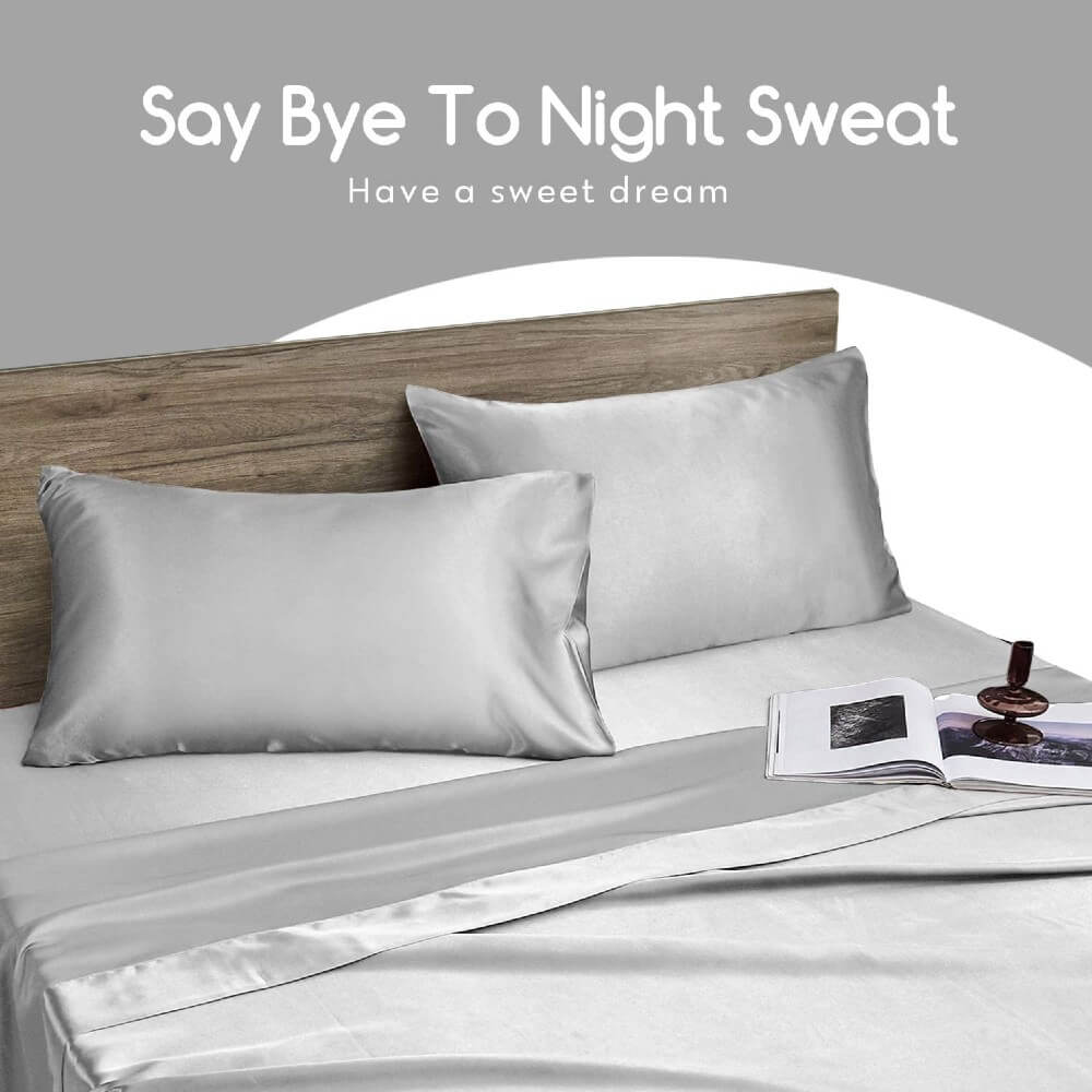 2 Pack Mulberry Silk Pillowcase for Hair and Skin 100% Natural Silk Pillow Case Cover with Envelope Closure