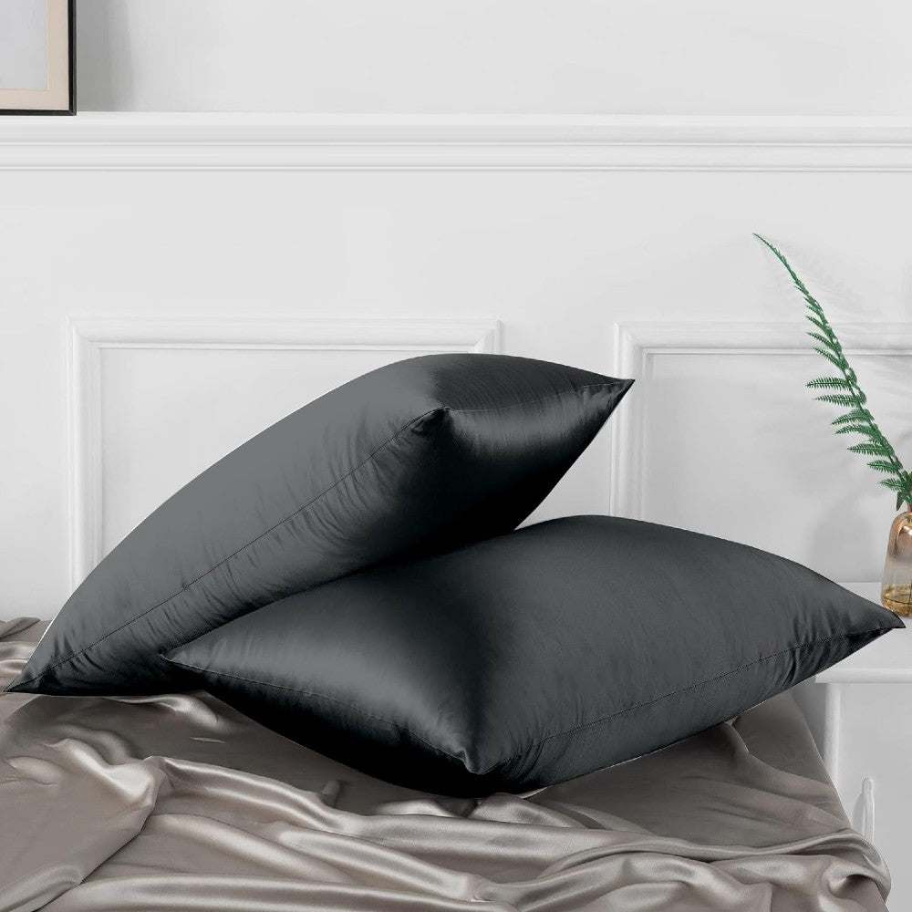 100% Mulberry Silk Pillowcase for Hair and Skin Soft Smooth Natural Silk Cover with Zipper Closure