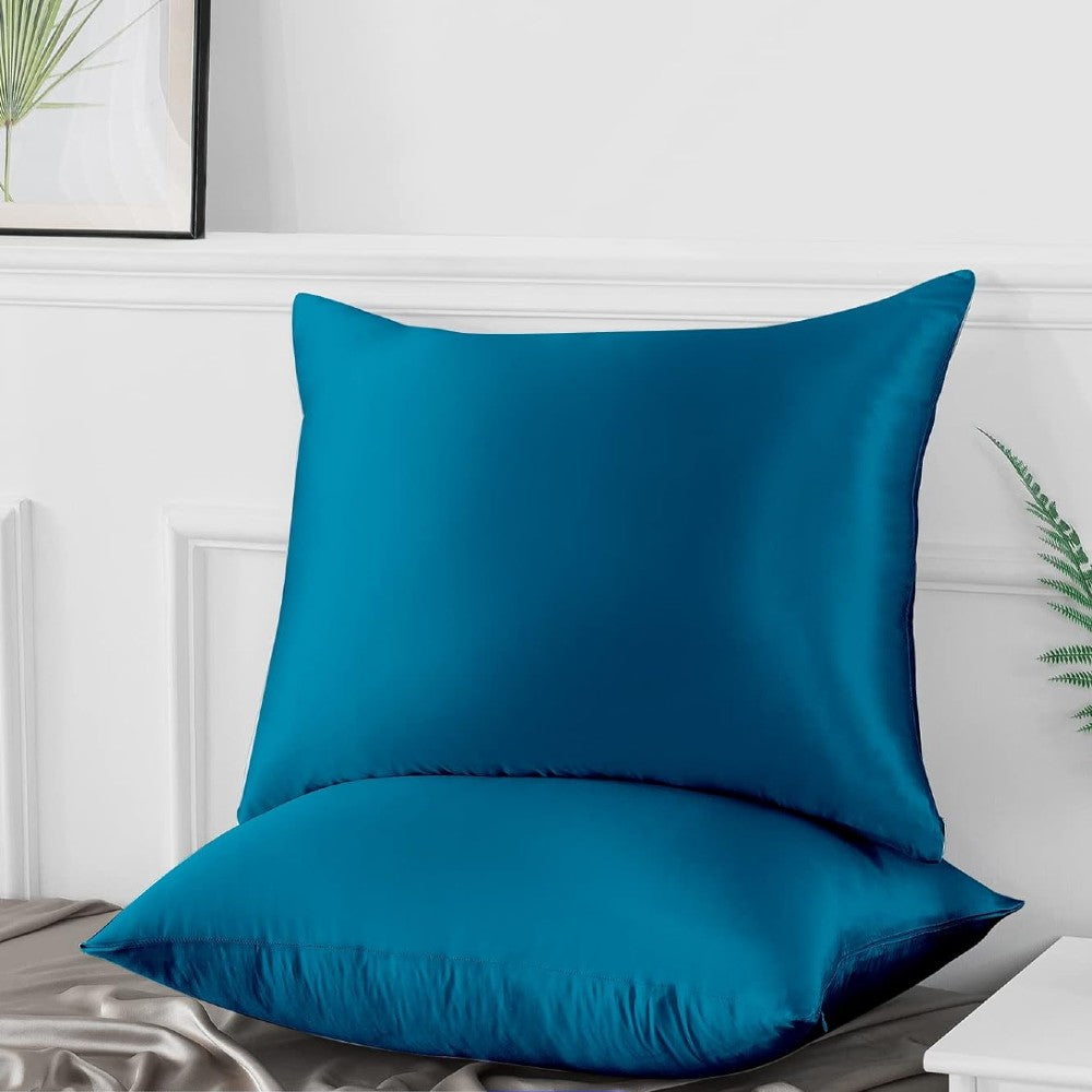 100% Mulberry Silk Pillowcase for Hair and Skin Soft Smooth Natural Silk Cover with Zipper Closure