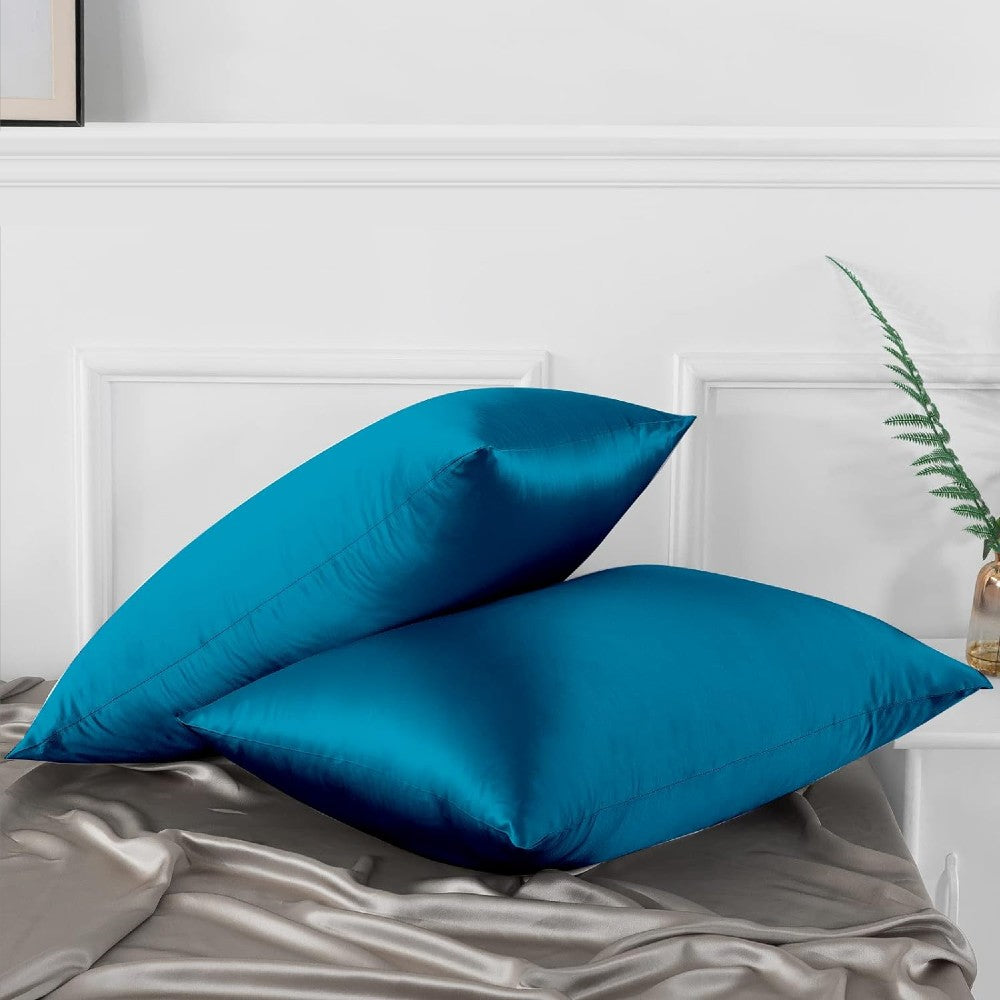 100% Mulberry Silk Pillowcase for Hair and Skin Soft Smooth Natural Silk Cover with Zipper Closure
