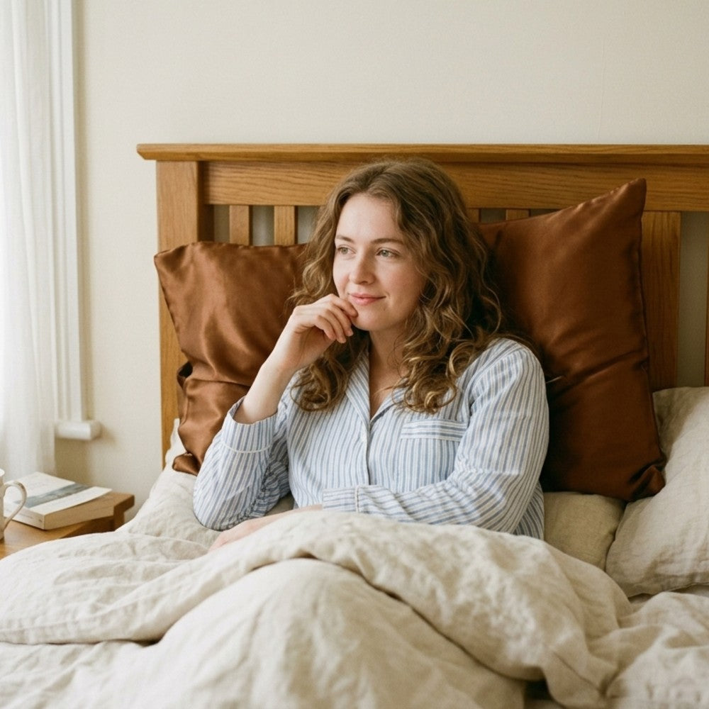 100% Mulberry Silk Pillowcase for Hair and Skin Soft Smooth Natural Silk Cover with Envelope Closure