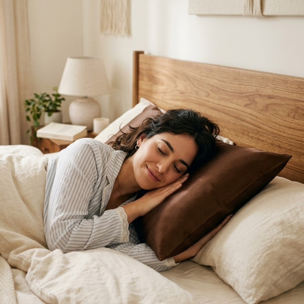 100% Mulberry Silk Pillowcase for Hair and Skin Soft Smooth Natural Silk Cover with Envelope Closure