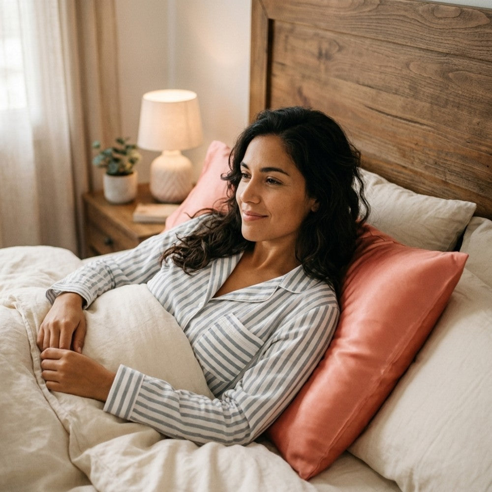 100% Mulberry Silk Pillowcase for Hair and Skin Soft Smooth Natural Silk Cover with Envelope Closure