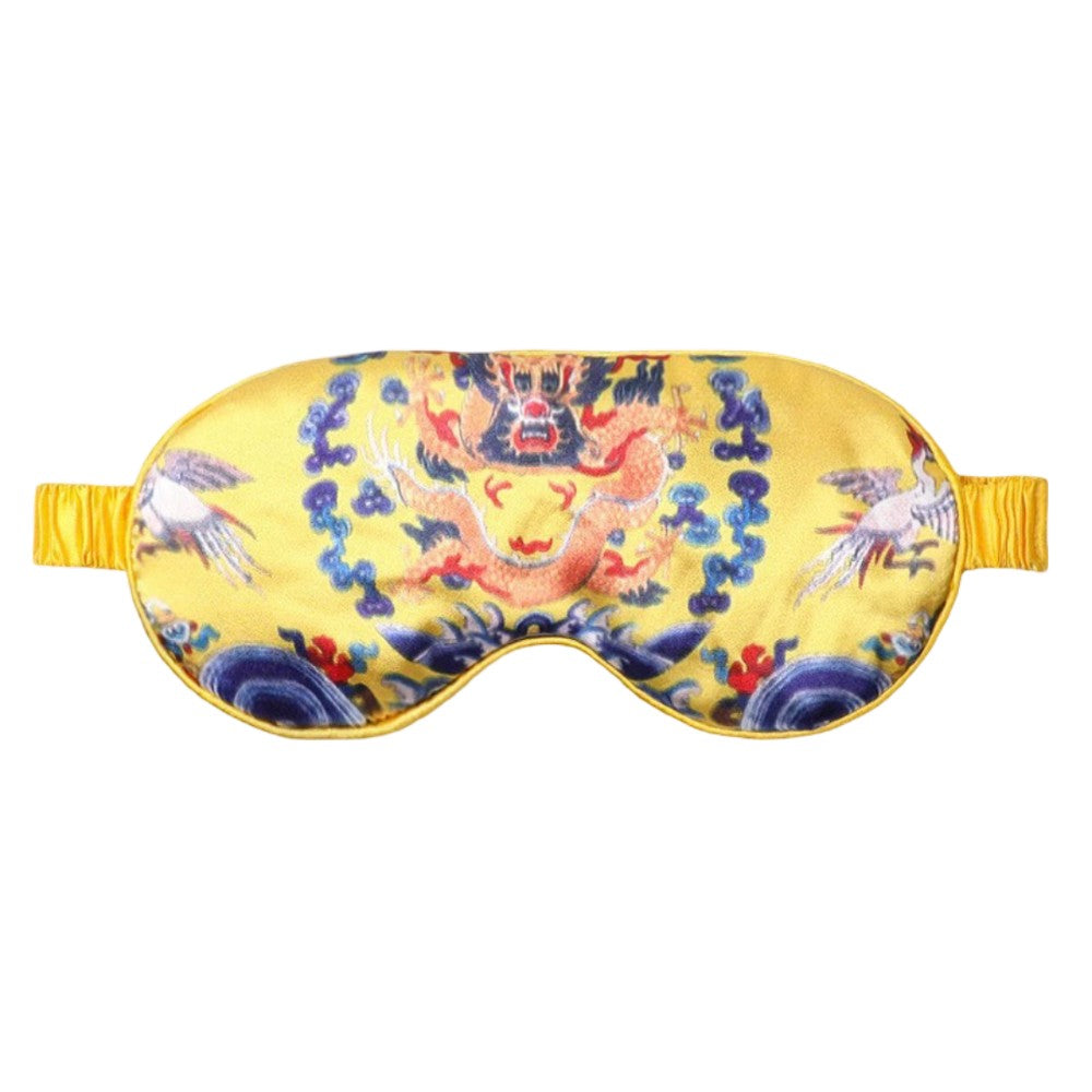 Printed Silk Eye Mask Pure Mulberry for Sleep and Travel Soft Gentle Stylish