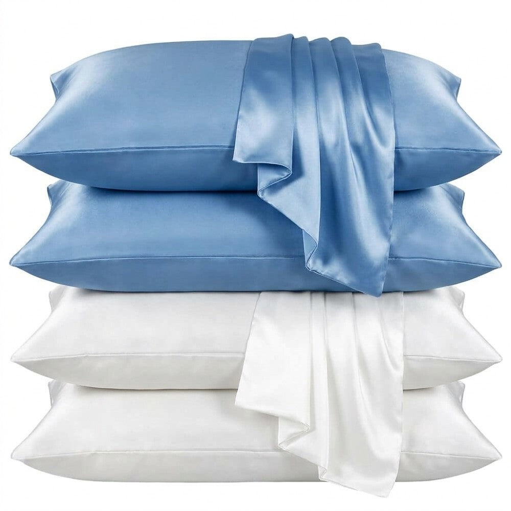 4-Pack 100% Pure Mulberry Silk Pillowcase Set for Hair and Skin Care
