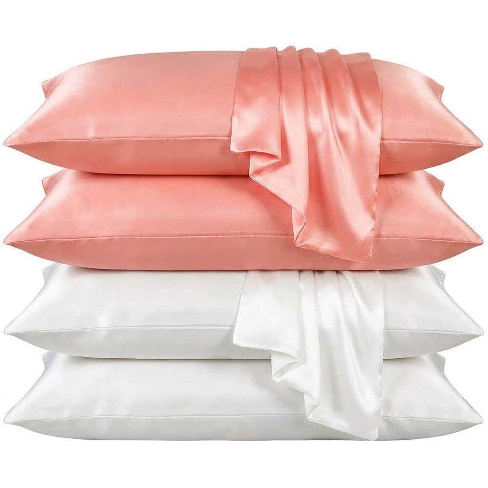 4-Pack 100% Pure Mulberry Silk Pillowcase Set for Hair and Skin Care