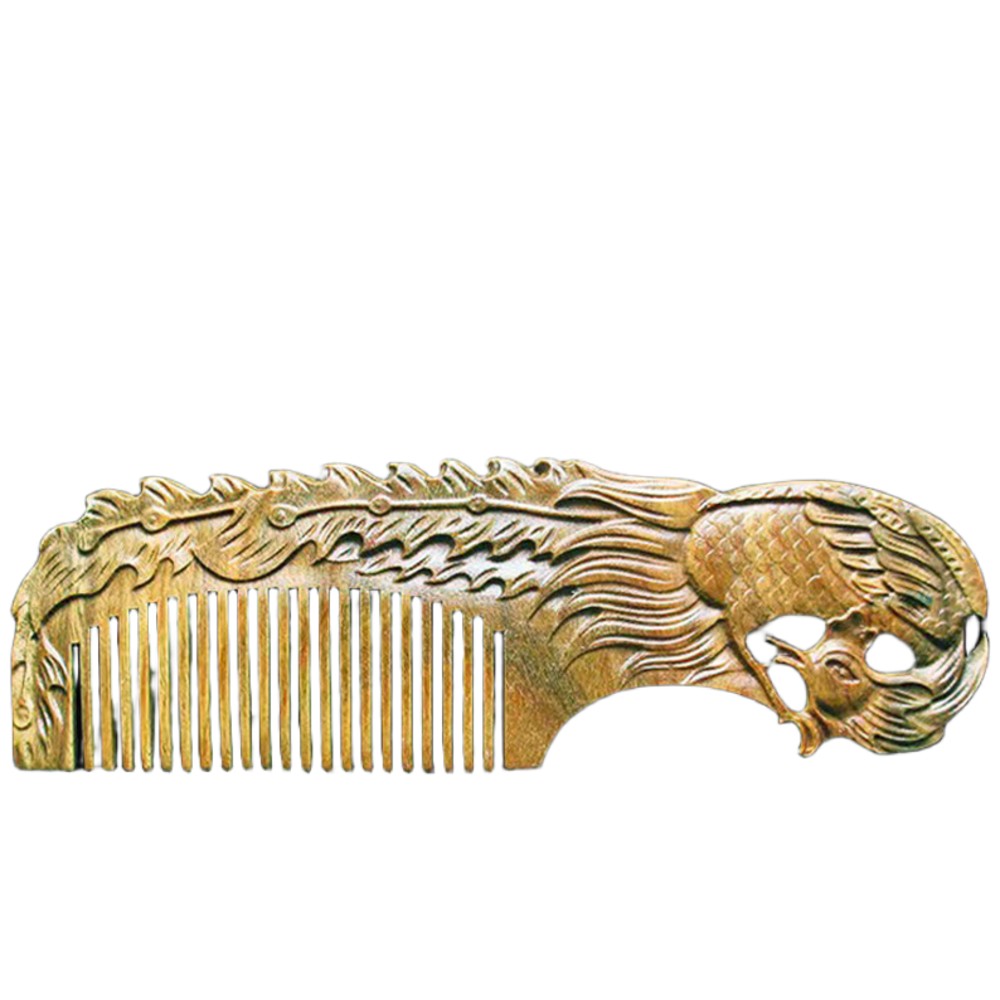 Natural Sandalwood Carved Comb Handcrafted Wooden Hair Comb for Detangling and Massage