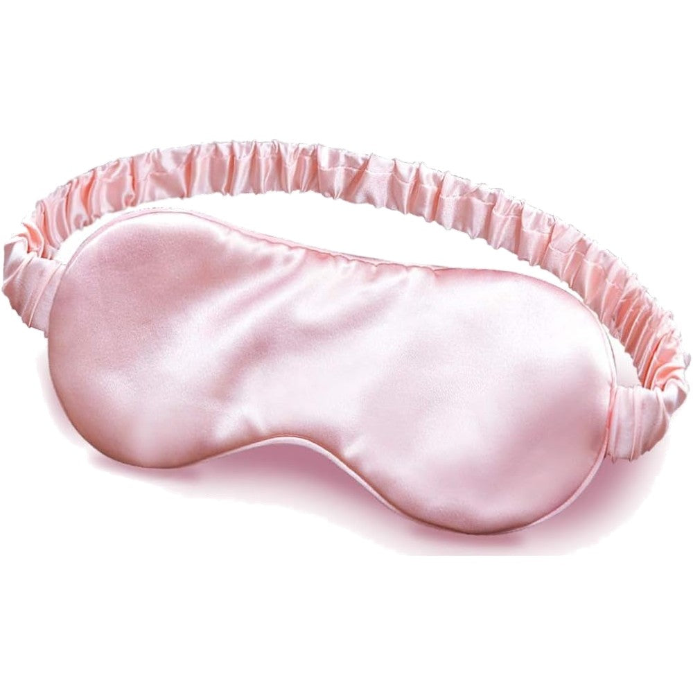 100% Pure Silk Eye Mask with Elastic Strap Sleep Mask for Beauty Sleep and Travel