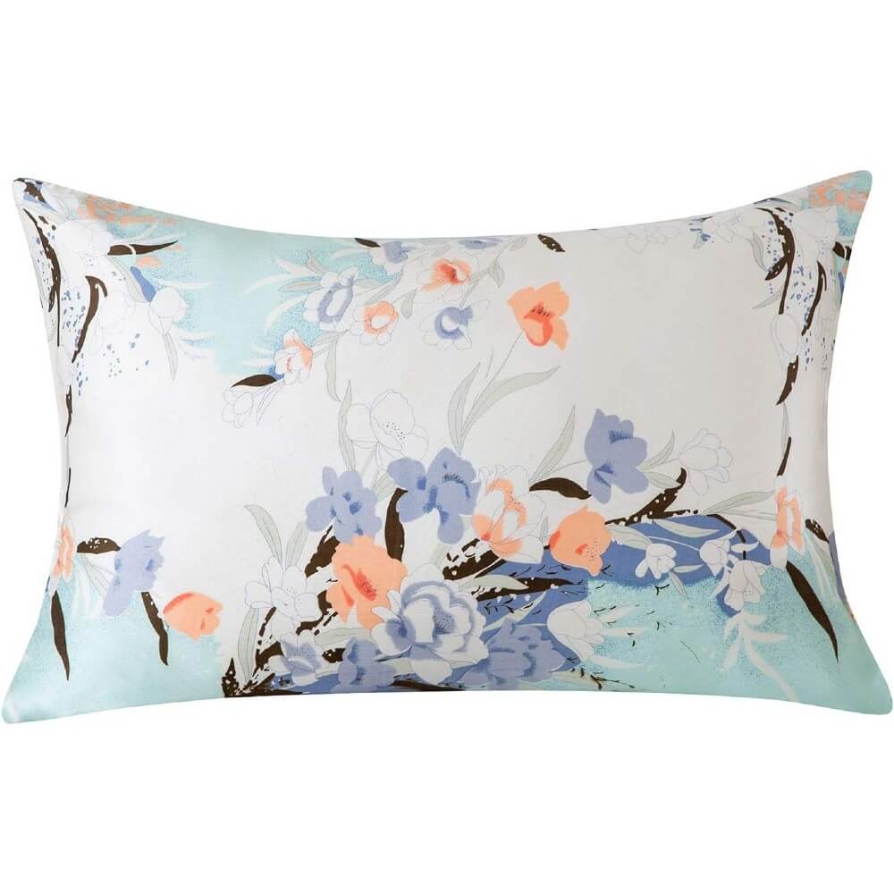 100% Mulberry Silk Pillowcase for Hair and Skin Natural Silk Pillow Cover Hidden Zipper Design with Floral Prints