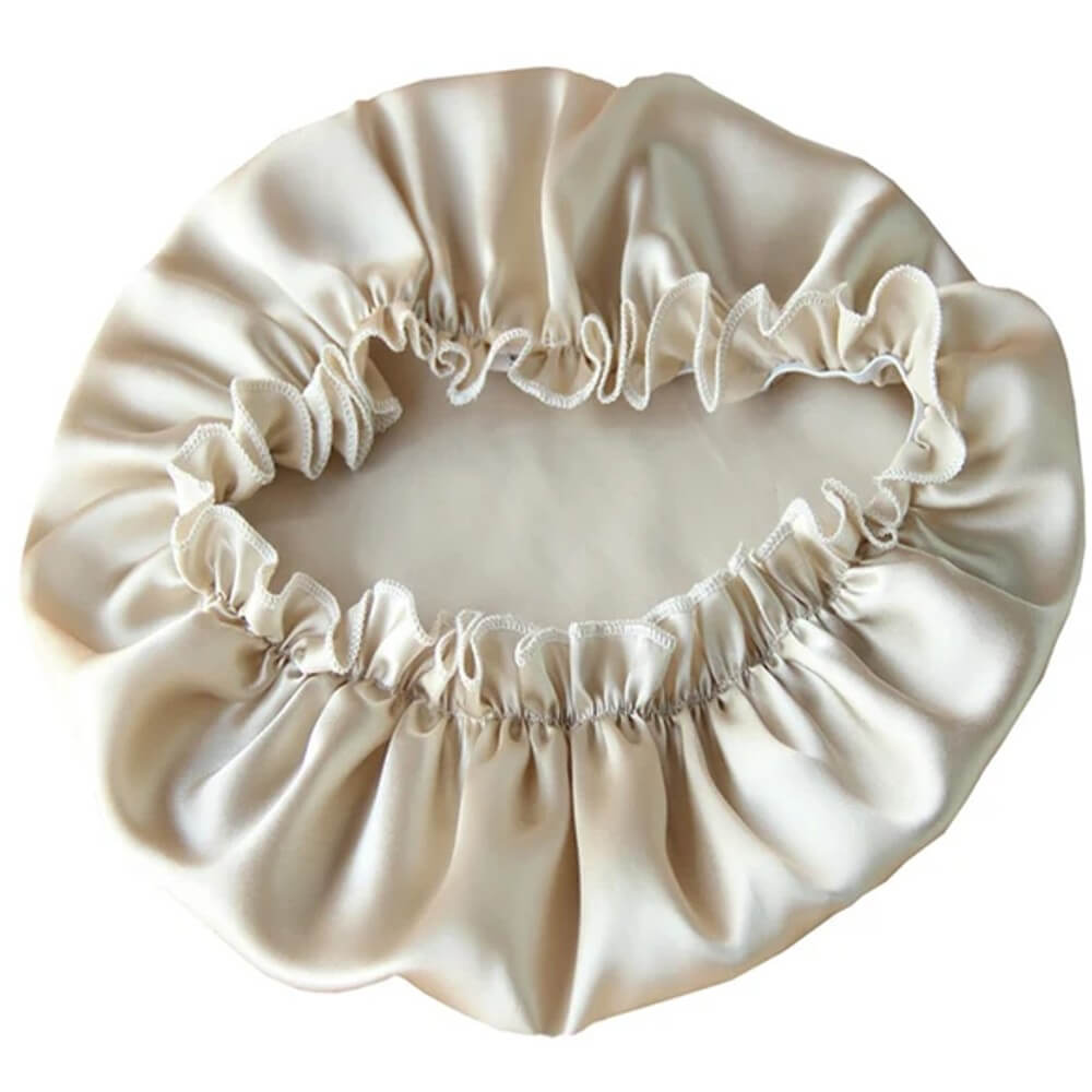 100% Mulberry Silk Sleep Cap for Curly Hair Silk Night Bonnet with Elastic Band