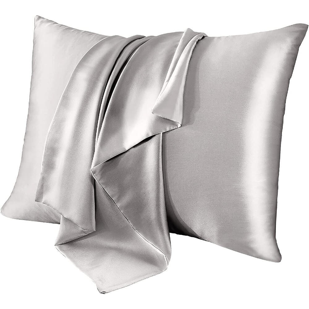 100% Mulberry Silk Pillowcase for Hair and Skin Soft Smooth Natural Silk Cover with Zipper Closure