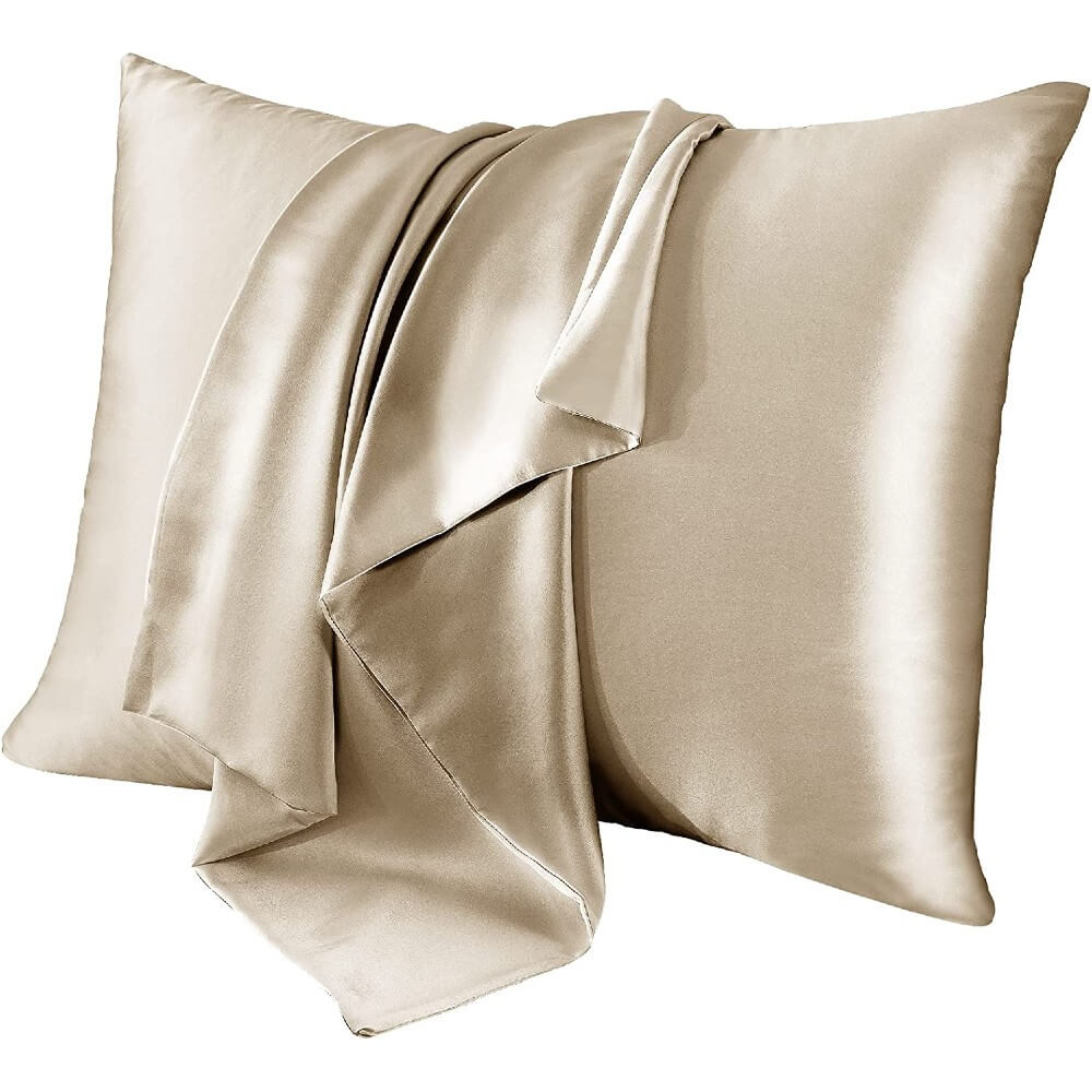 100% Mulberry Silk Pillowcase for Hair and Skin Soft Smooth Natural Silk Cover with Zipper Closure