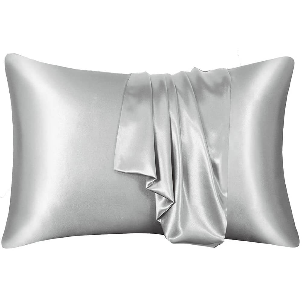 100% Mulberry Silk Pillowcase for Hair and Skin Soft Smooth Natural Silk Cover with Zipper Closure