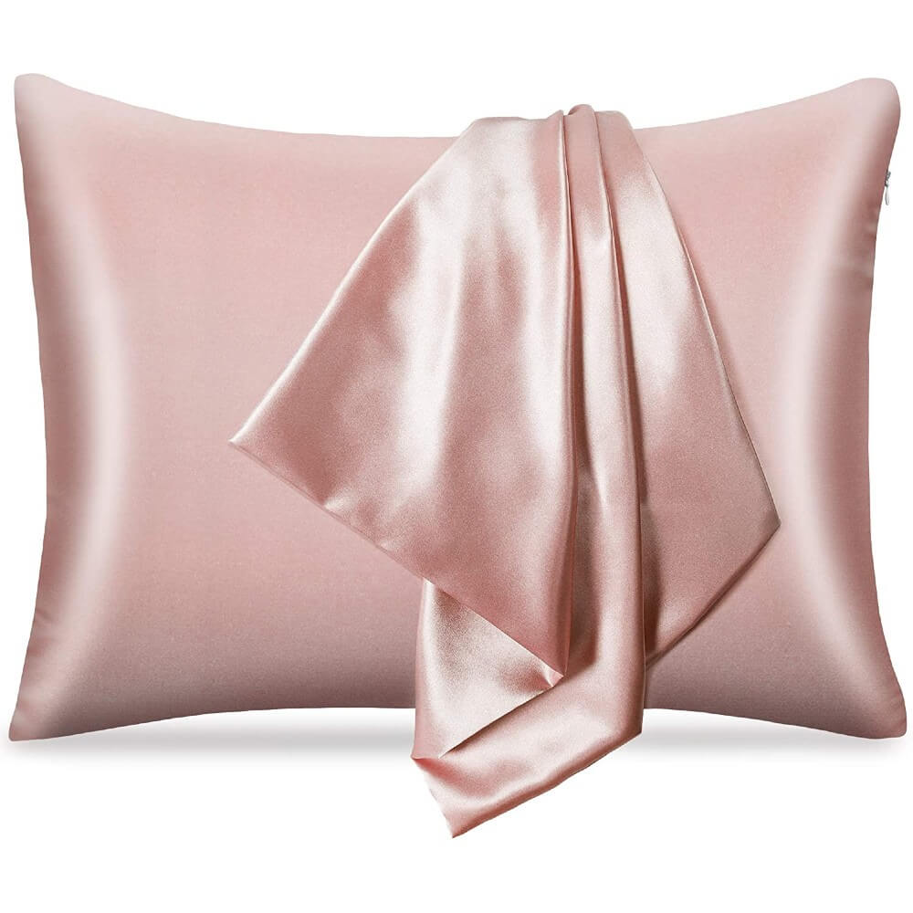 100% Mulberry Silk Pillowcase for Hair and Skin Soft Smooth Natural Silk Cover with Zipper Closure