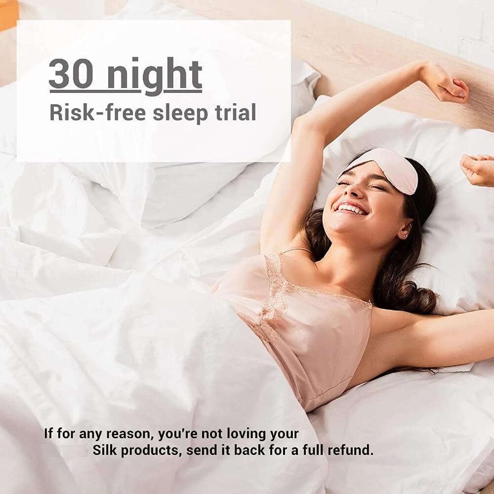 100% Mulberry Silk Pillowcase for Hair and Skin Soft Smooth Natural Silk Cover with Zipper Closure