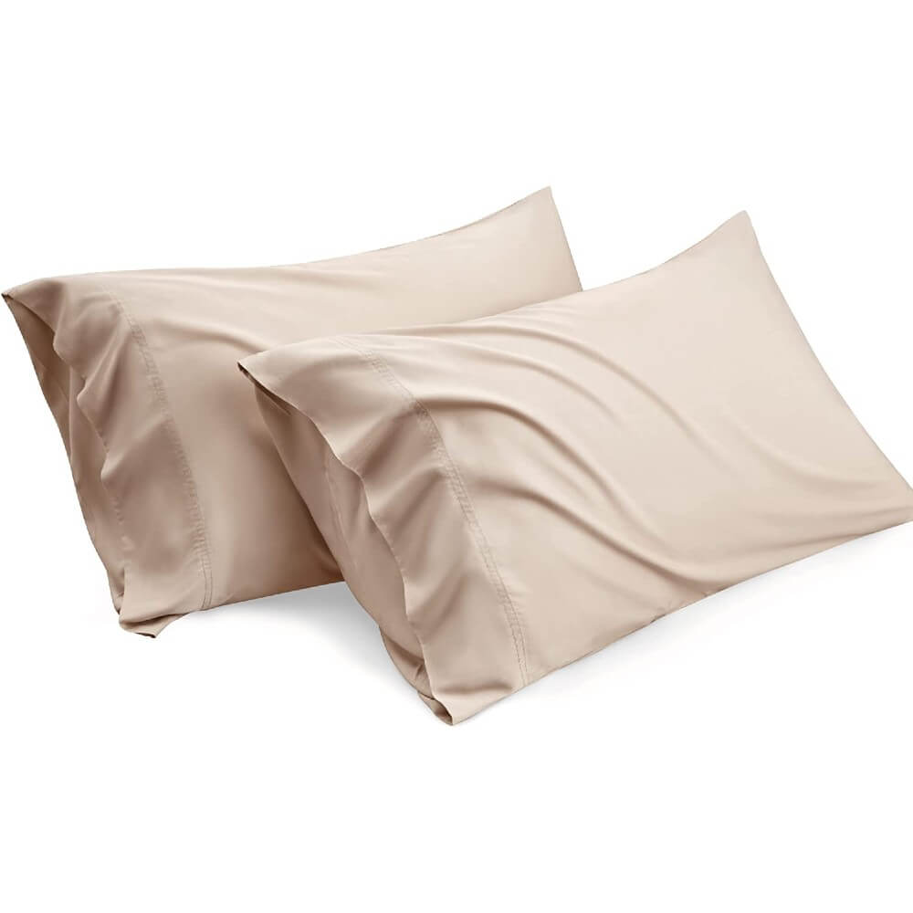 100% Bamboo Cooling Pillow Case Pillowcase Viscose Silky Pillow Covers with Envelope Closure - 2 Pack