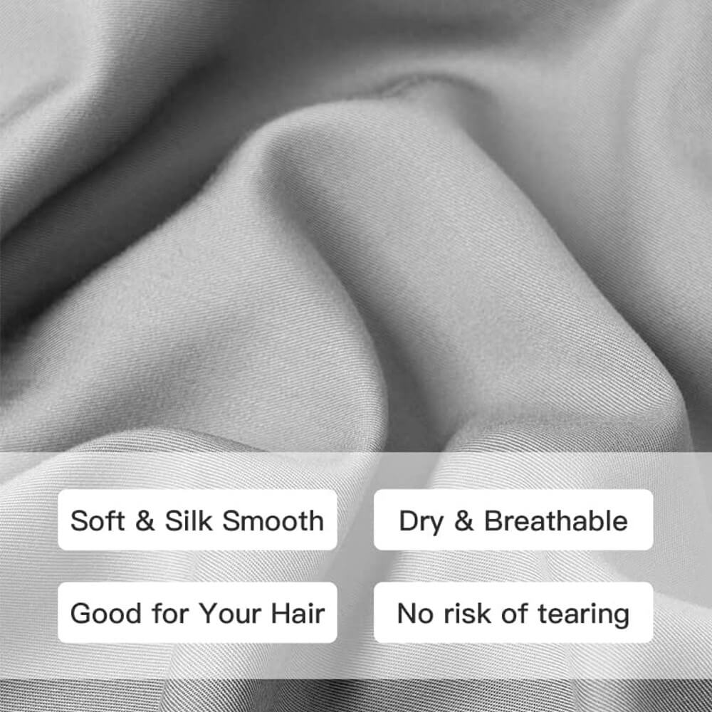 100% Bamboo Cooling Pillow Case Pillowcase Viscose Silky Pillow Covers with Envelope Closure - 2 Pack