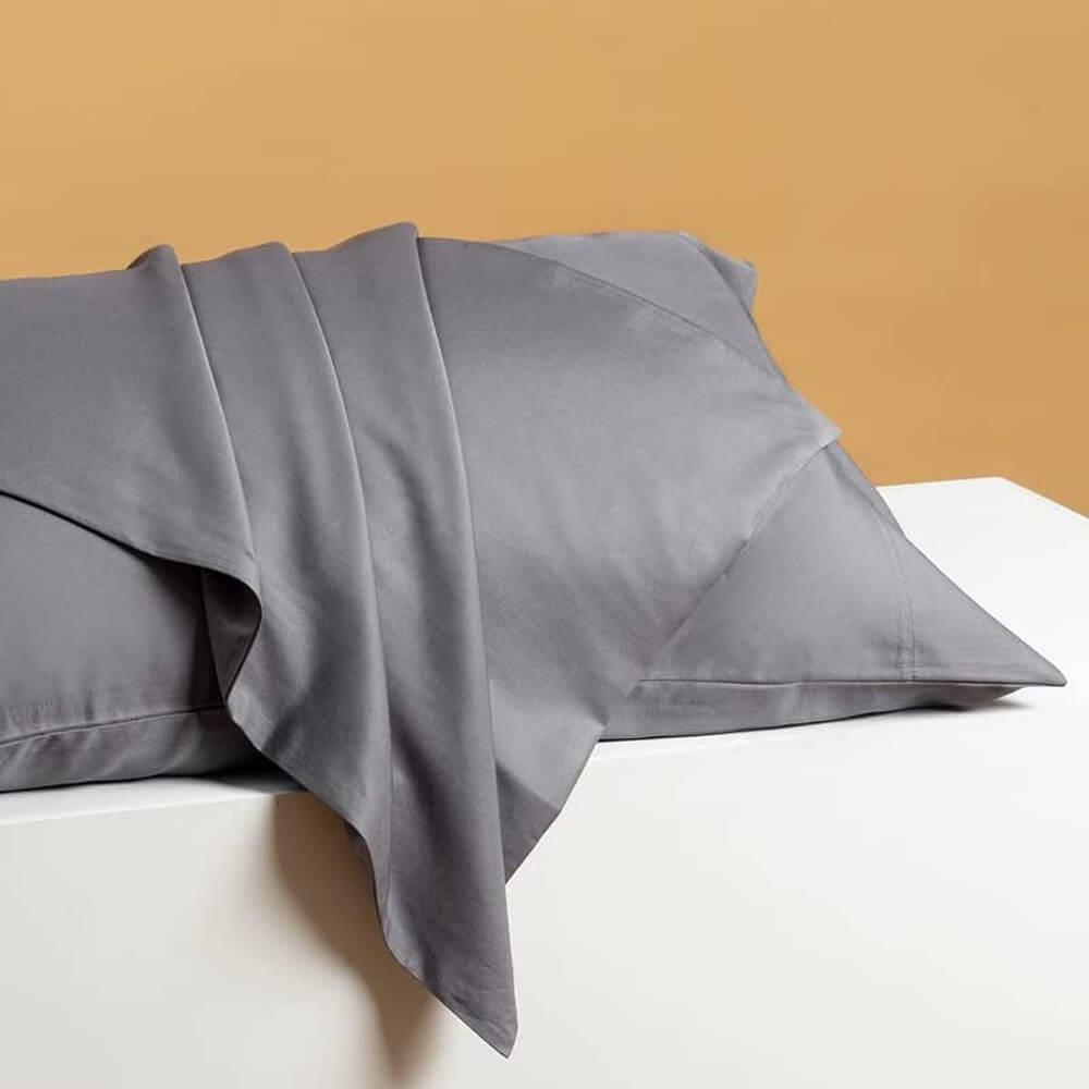 100% Bamboo Cooling Pillow Case Pillowcase Viscose Silky Pillow Covers with Envelope Closure - 2 Pack