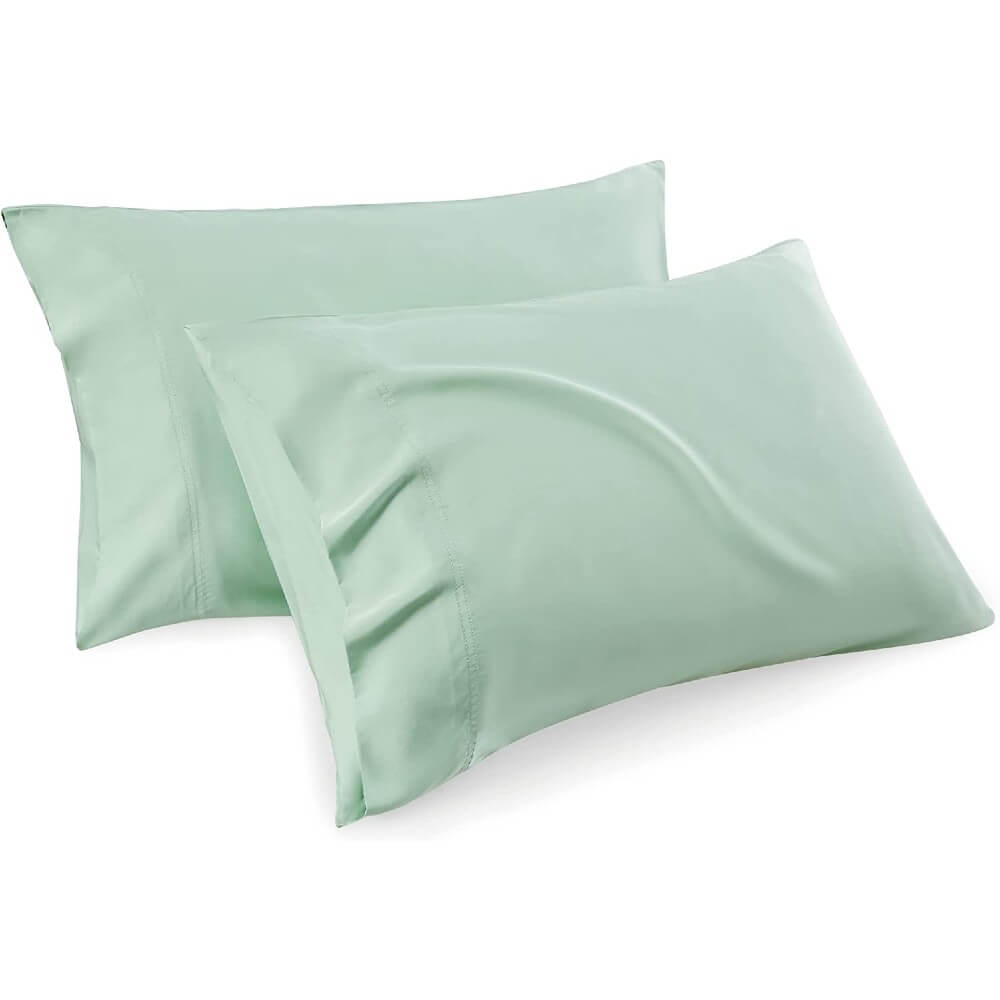 100% Bamboo Cooling Pillow Case Pillowcase Viscose Silky Pillow Covers with Envelope Closure - 2 Pack