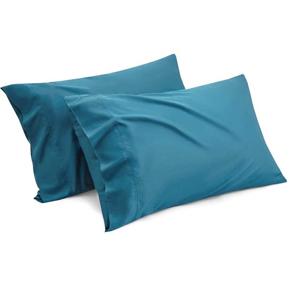 100% Bamboo Cooling Pillow Case Pillowcase Viscose Silky Pillow Covers with Envelope Closure - 2 Pack