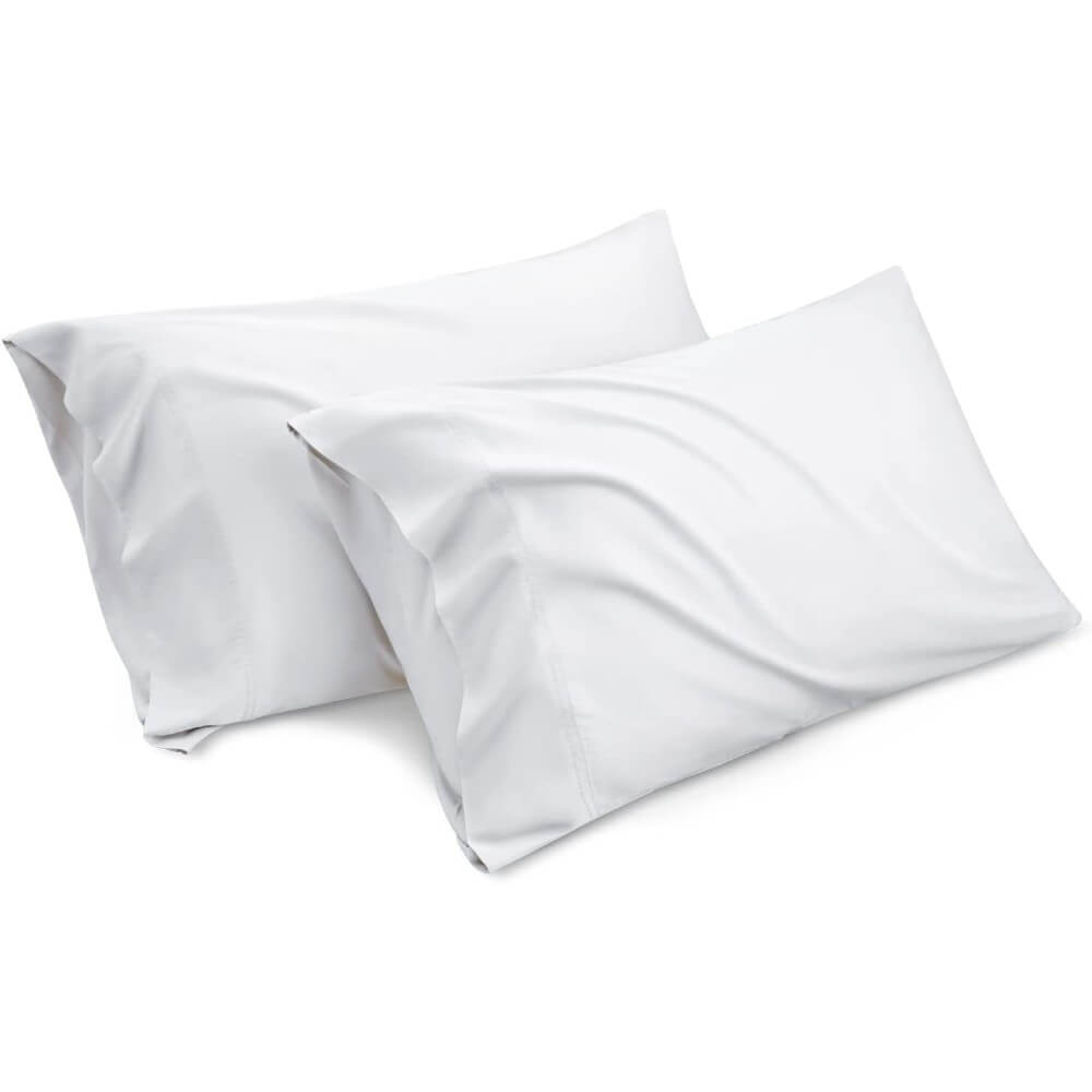100% Bamboo Cooling Pillow Case Pillowcase Viscose Silky Pillow Covers with Envelope Closure - 2 Pack